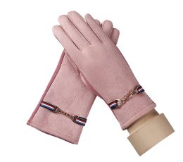 Jawalson Female Wrist Plus Cashmere Cotton Fashion Flowers Mittens Women Full Finger Touch Screen Gloves