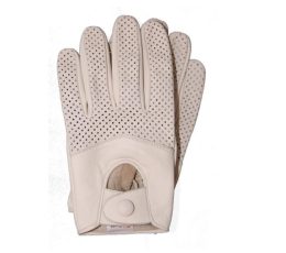 Jawalson Men's Half Mesh Leather Driving Gloves