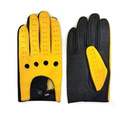 Jawalson Mens Touchscreen Professional Leather Driving Gloves Unlined