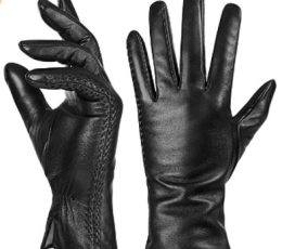 Jawalson Genuine Sheepskin Leather Gloves For Women