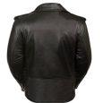 Jawalson Ladies Leather Motorcycle Leather Jacket Plain Sides