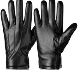 Jawalson Winter PU Leather Gloves For Men, Warm Thermal Touchscreen Texting Typing