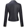 Jawalson Women’s PU Leather Jacket, Moto Biker Jacket with Zip Pockets, Vintage Short Coat for Autumn, Spring